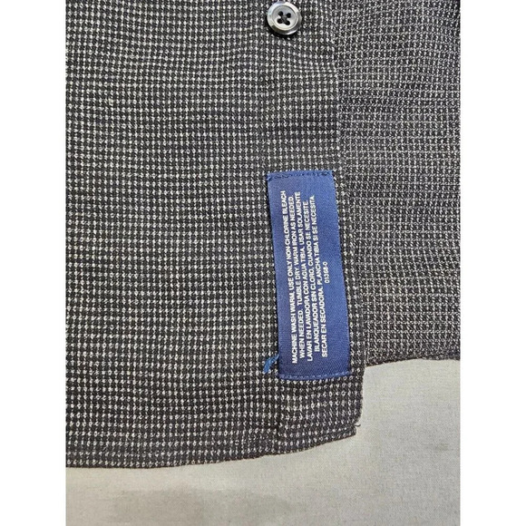 Stafford Relaxed Fit Size 20 35-36 Men's Charcoal Black Button Down Long Sleeve - Picture 7 of 10